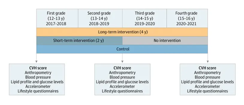 Promoción de la salud cardiovascular en adolescentes en la escuela: un ensayo clínico aleatorizado por grupos